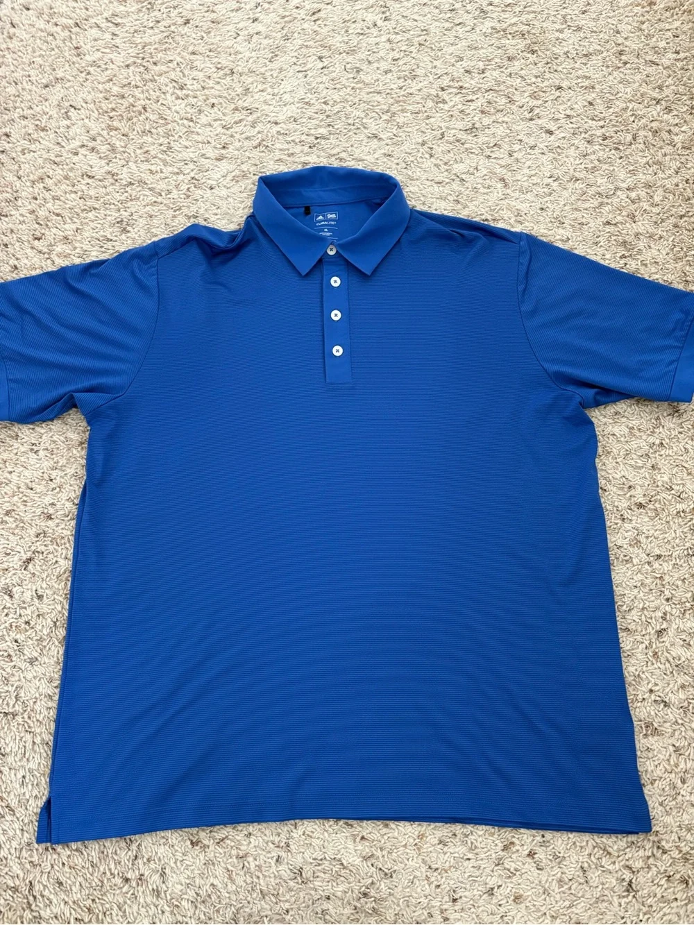 Adidas Blue Golf Climalite Performance Polo Golf Shirt Size XL
